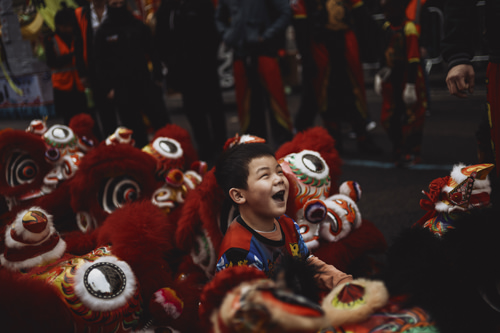 Finding the dragon, Chinese New Year.